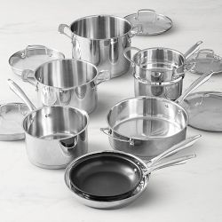Cuisinart Professional Series Stainless-Steel Ceramic Nonstick Mixed Material 13-Piece Cookware Set