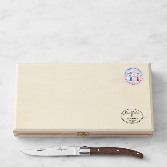 Jean Dubost Laguiole ナイフセット 6本 木製ケース付き Jean Dubost Laguiole Mixed Wood Steak Knives | Williams Sonoma