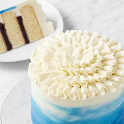 Bridgerton x Williams Sonoma Three-Layer Ombre Vanilla Blueberry Cake, Serves 20