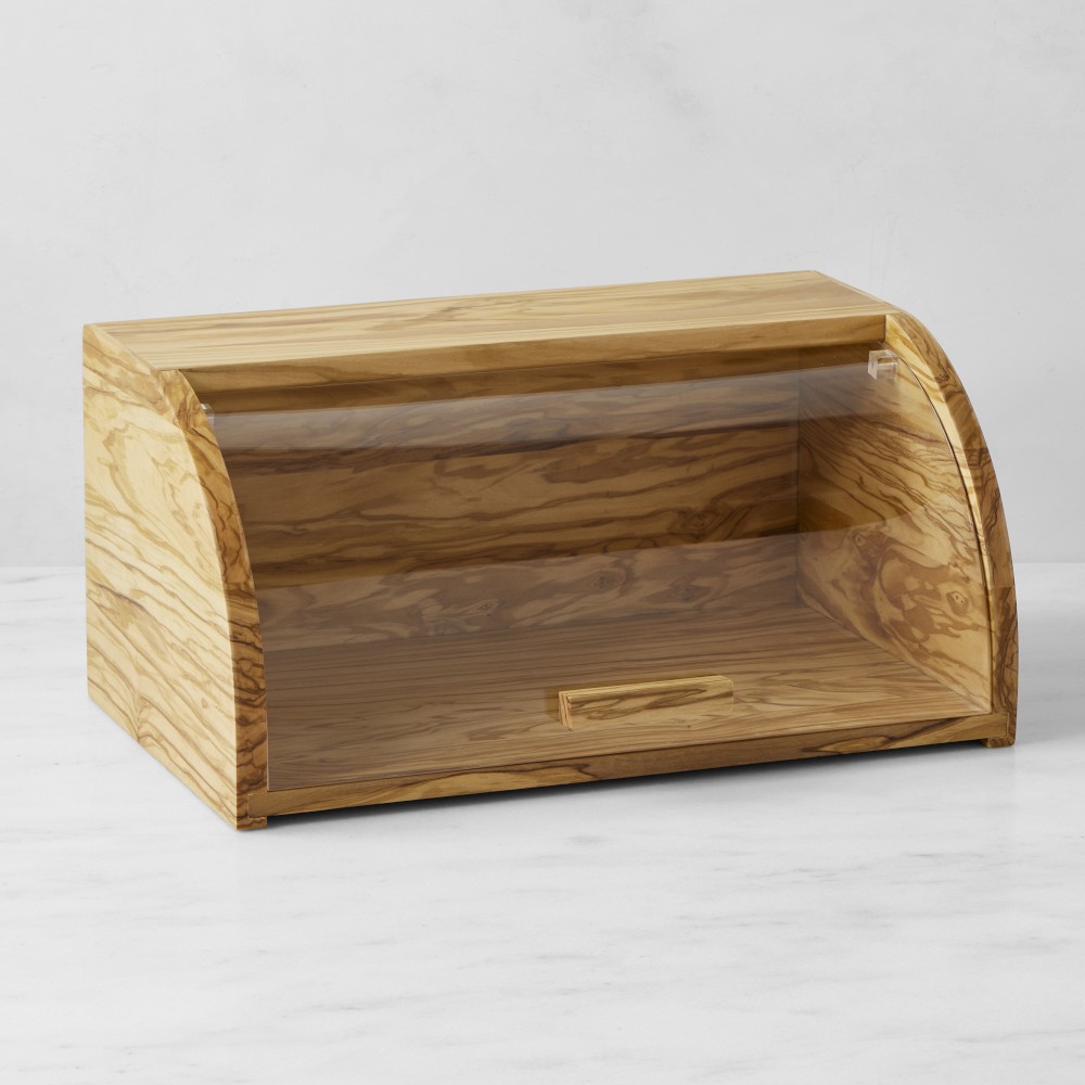 Williams Sonoma Olivewood Bread Box - Olivewood