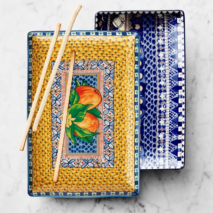 Sicily Ceramic Medium Rectangular Platter | Williams Sonoma