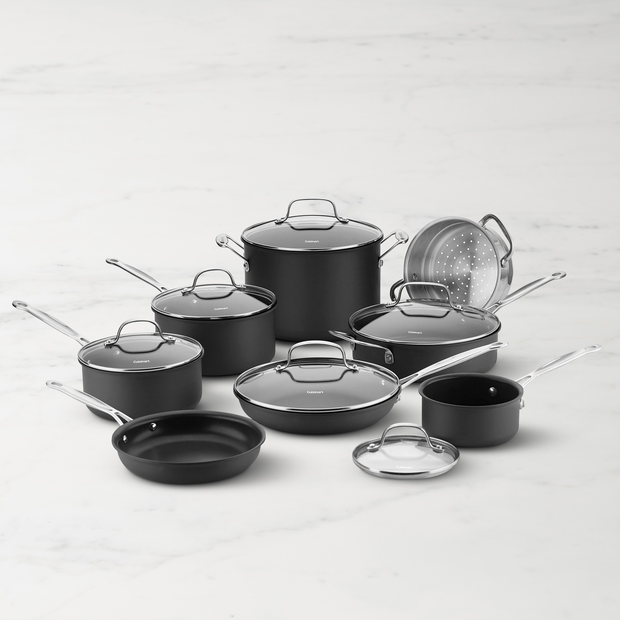 Cuisinart Chef’s Classic Ceramic Nonstick 14-Piece Cookware Set Simolary simolary.com