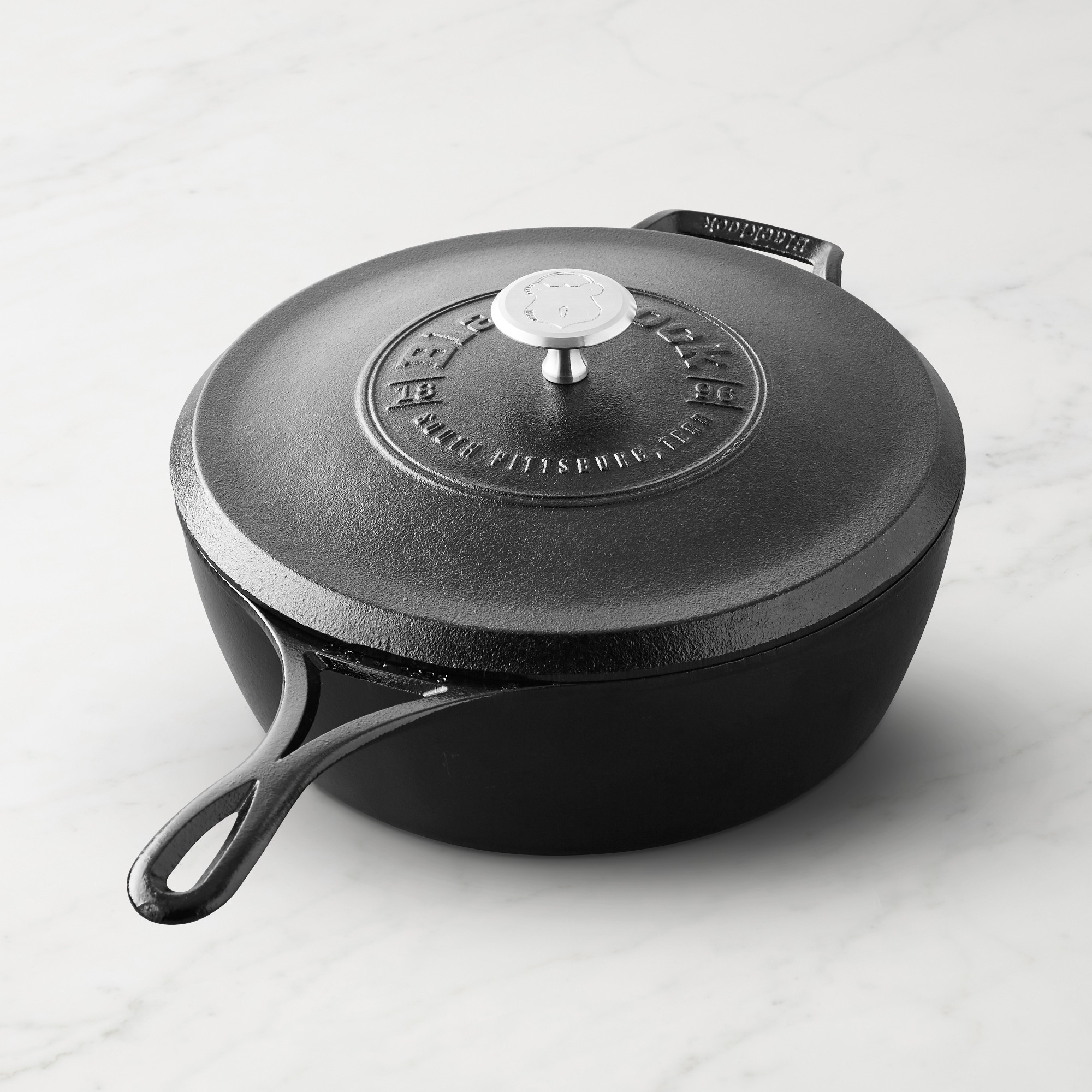 Lodge Blacklock Triple Seasoned Cast Iron Deep Sauté Pan, 4-Qt. Simolary simolary.com