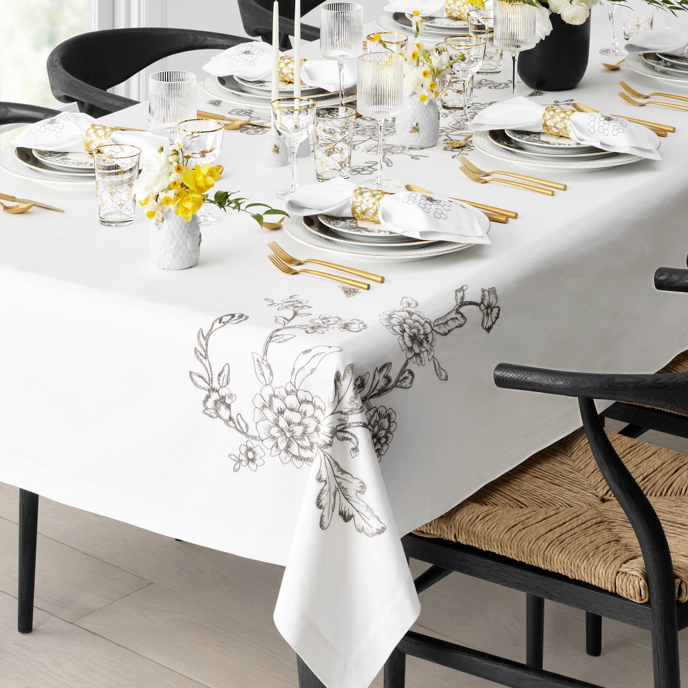 Bee Embroidered Tablecloth
