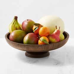OPEN BOX:Pedestal Fruit Bowl, Walnut