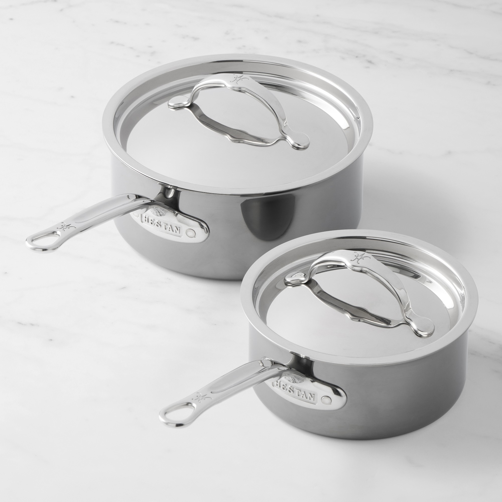 Hestan NanoBond Titanium Stainless-Steel Saucepan Set, 1.5-Qt. & 3-Qt. Simolary simolary.com