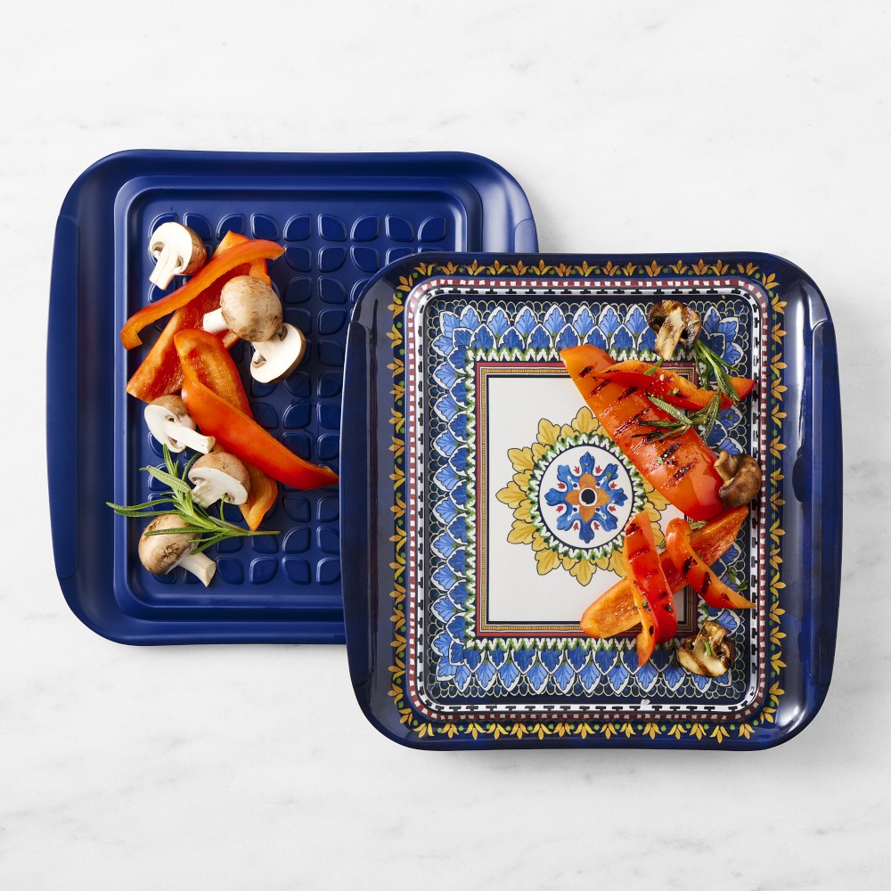 Small Sicily 2-Piece Grill Prep Trays - Set of 2