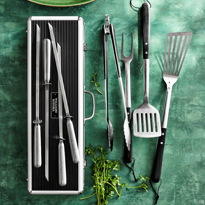 BBQ Tools Set of 8 Stainless Steel | Williams Sonoma
