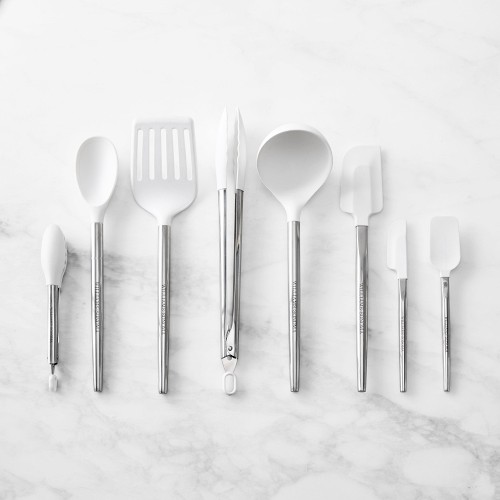 Williams Sonoma Stainless-Steel Silicone Utensils, Set of 8, White