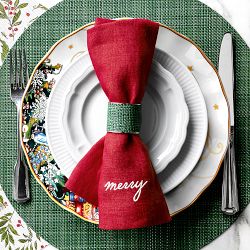 Christmas Sentiment Napkins, Set of 4