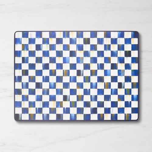 Mackenzie-Childs Royal Check Cork Back Placemats Simolary simolary.com