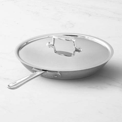 All-Clad D5 Stainless-Steel Pro Nonstick Fry Pan with Lid Simolary simolary.com