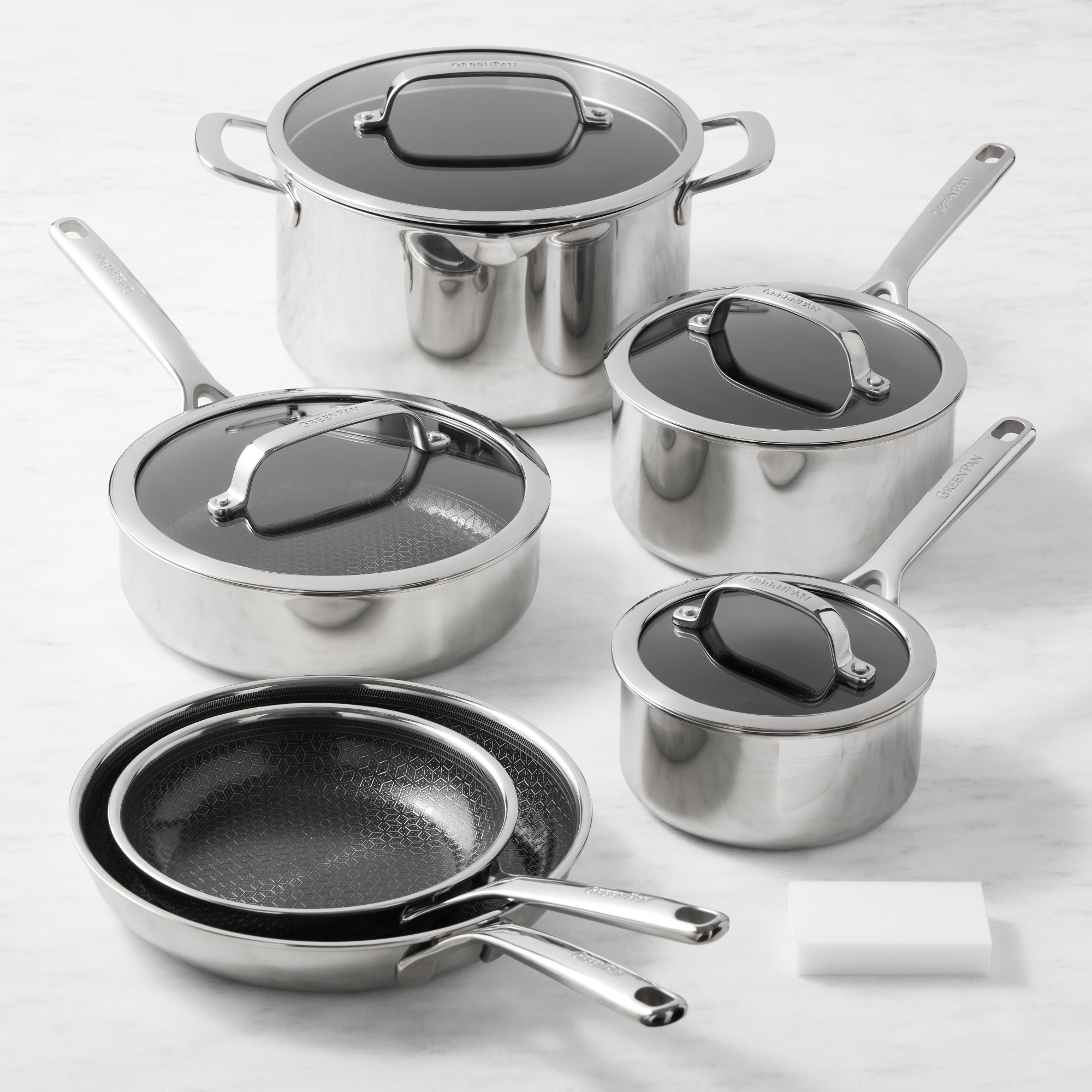 GreenPan Spectra Thermobond Hybrid Ceramic Nonstick 10-Piece Cookware Set Simolary simolary.com