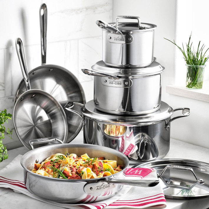 All-Clad D5® Stainless-Steel 10-Piece Set | Williams Sonoma