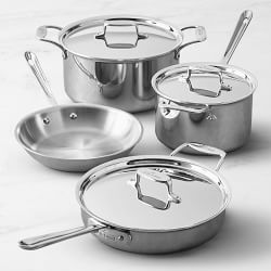 All-Clad D5® Polished Stainless-Steel 7-Piece Cookware Set
