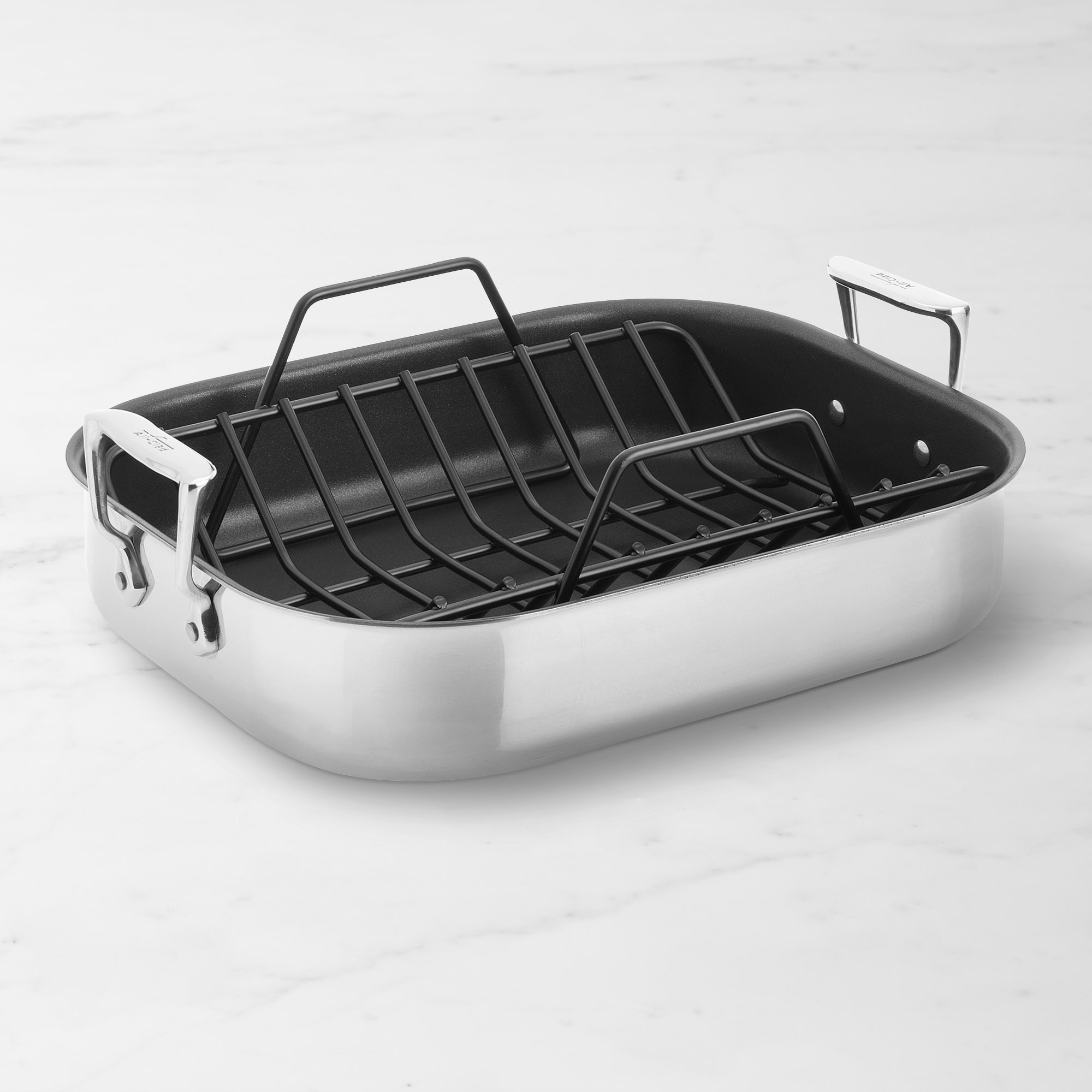All-Clad Stainless-Steel Nonstick Roasting Pan with Rack Simolary simolary.com
