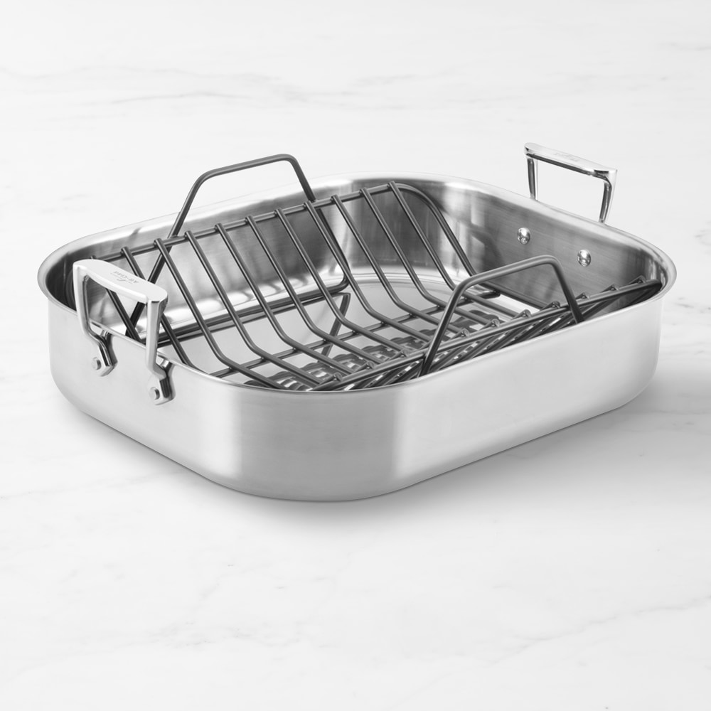 All-Clad Stainless-Steel Roasting Pan with Rack - Large