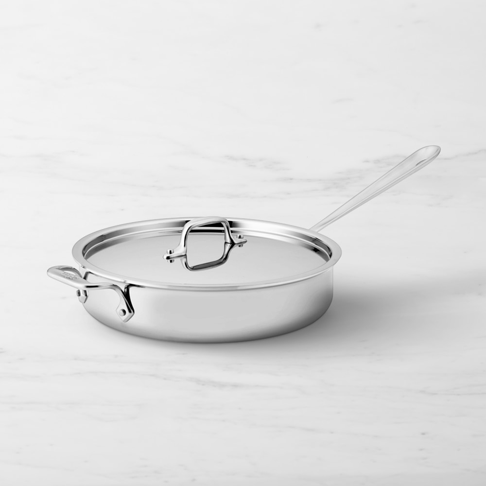 All-Clad D3® Tri-Ply Stainless-Steel Sauté Pan - 3-Qt.