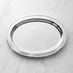 OPEN BOX:Silver Oval Tray, Large