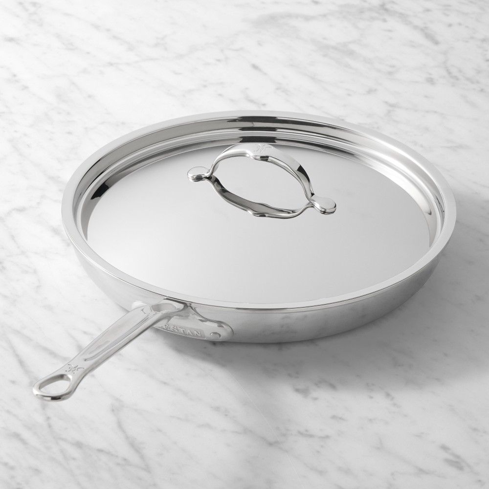 Hestan ProBond Luxe Professional Clad Stainless-Steel Skillet with Lid - 12.5"