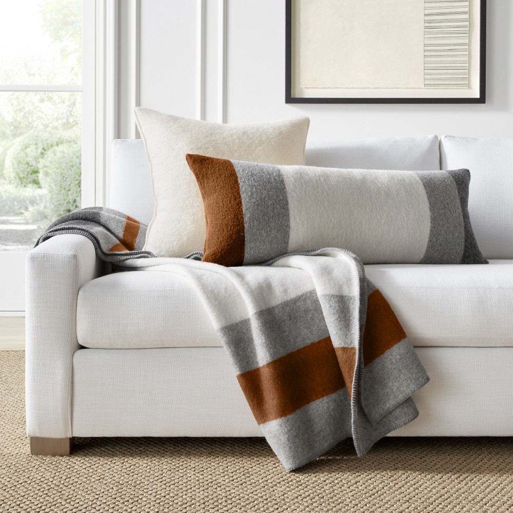 Italian Boiled Wool Stripe Throw by Williams Sonoma Home