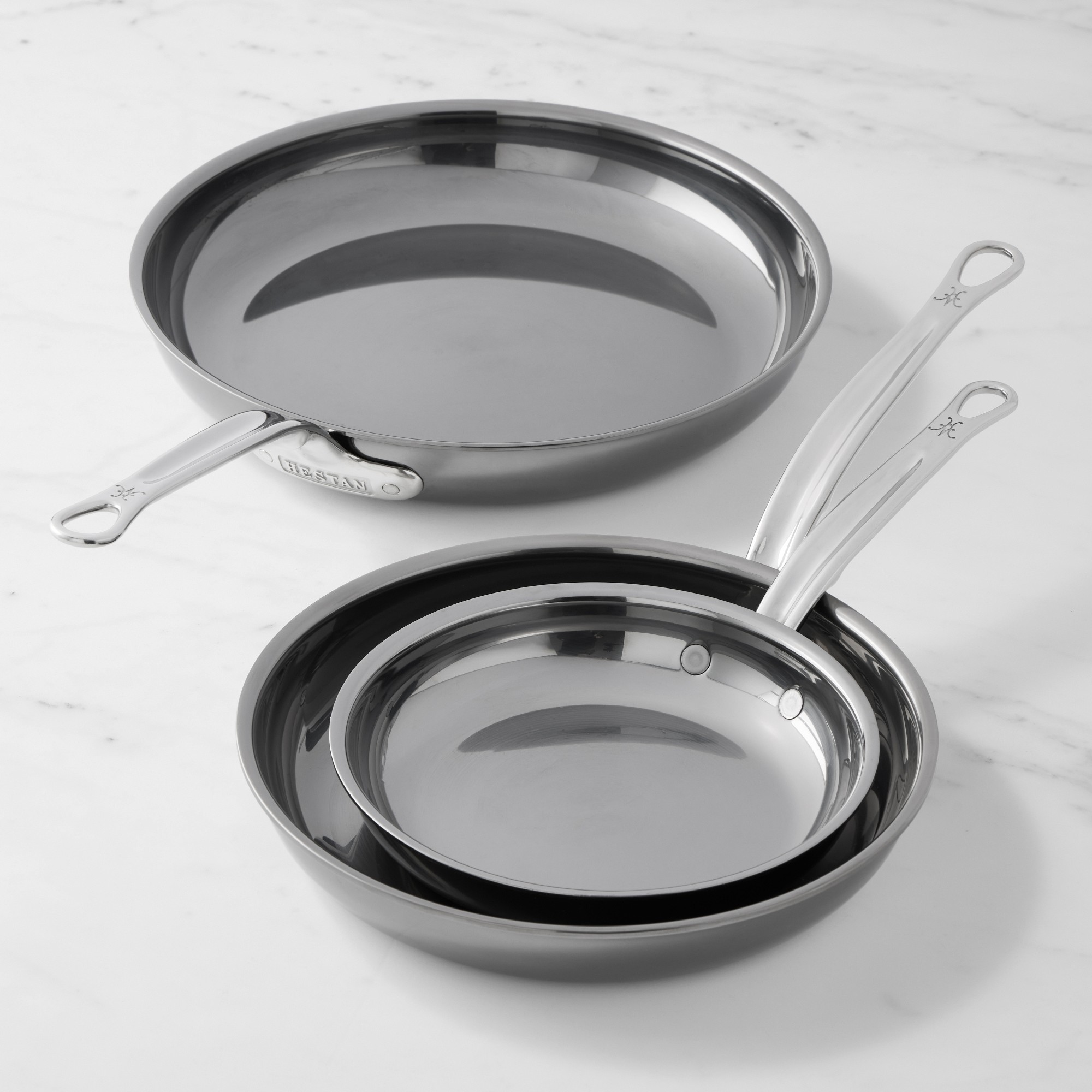 Hestan NanoBond Titanium Stainless-Steel Fry Pan, Set of 3 Simolary simolary.com