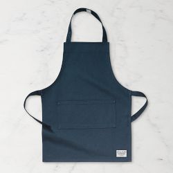 Williams Sonoma Classic Solid Kids Apron, Navy, Logo