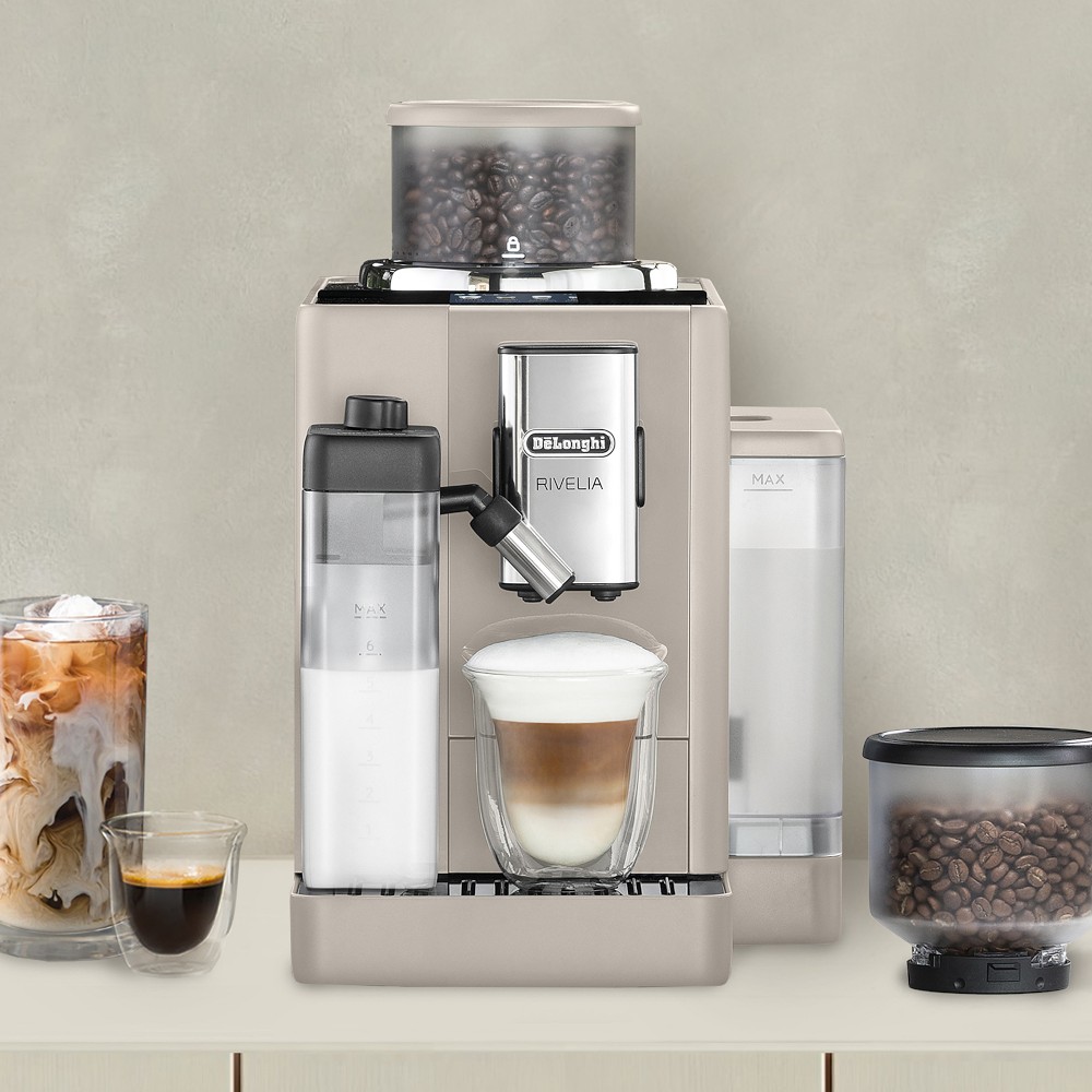 De'Longhi Rivelia Fully Automatic Espresso Machine - Sand Beige