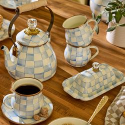 MacKenzie-Childs Sky Check Butter Box