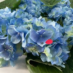 OPEN BOX:UV Protected Faux Blue Hydrangea Garland, 5'