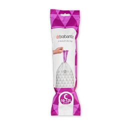 Brabantia PerfectFit Trash Bags, Code C Trash Bags White