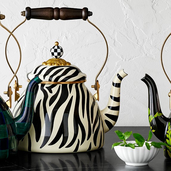MacKenzie-Childs Zebra Tea Kettle, 2-Qt. | Williams Sonoma
