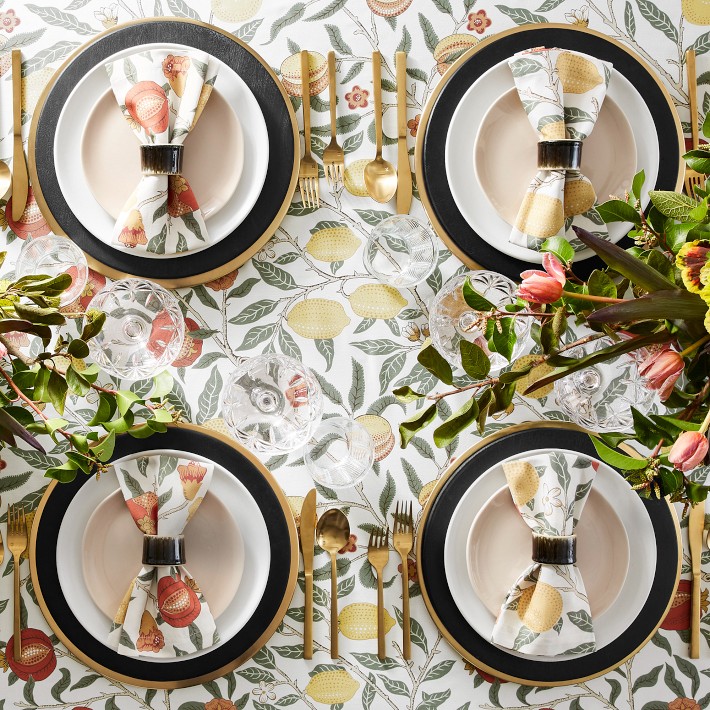 Williams sonoma テーブルクロス 178×229 パーティー Morris & Co. x Williams Sonoma Fruit Tablecloth | Williams Sonoma