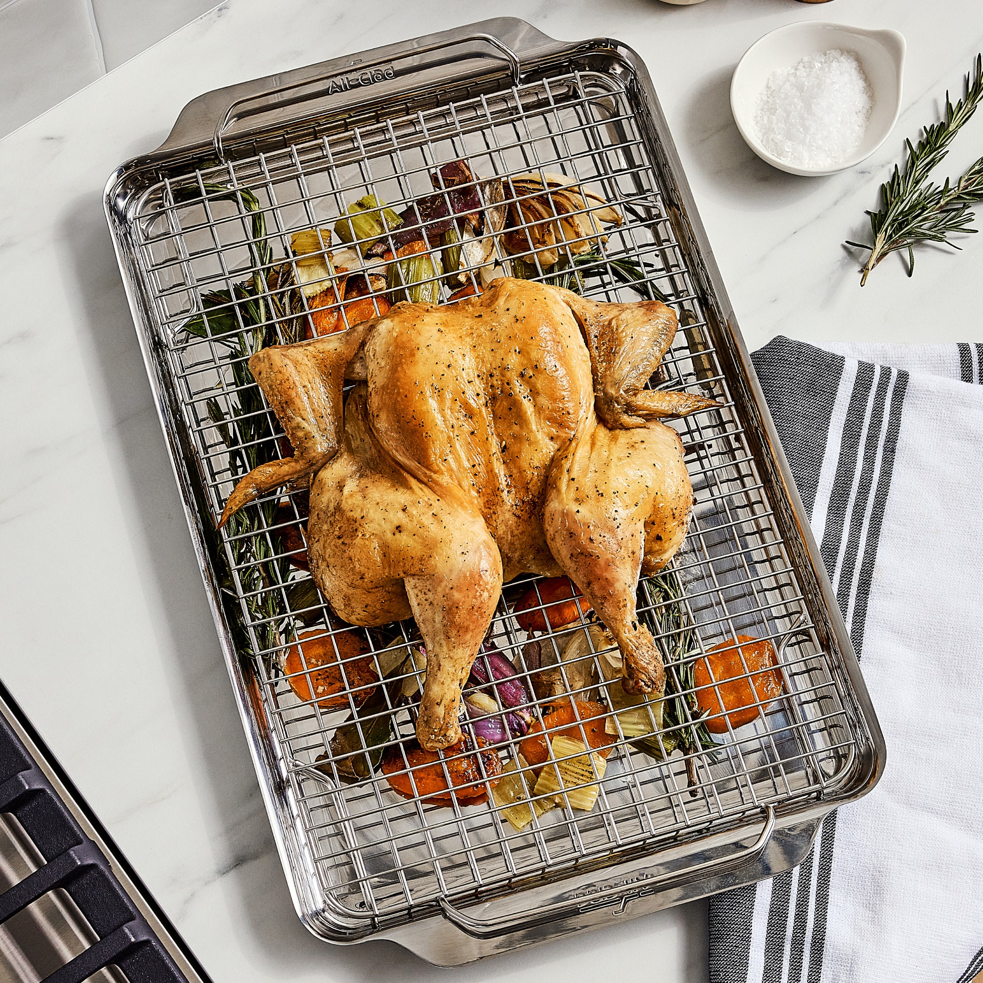 All-Clad Stainless Steel Half Sheet with Cooling Rack Sansujyuku sansujyuku.com
