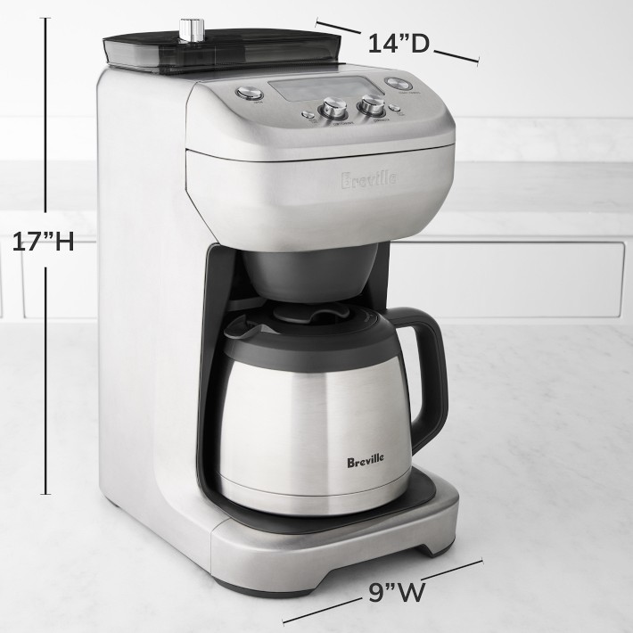 【輸入品日本向け】Breville グラインドコントロール ミディアム シルバー Breville Grind Control 12-Cup Coffee Maker | Williams Sonoma