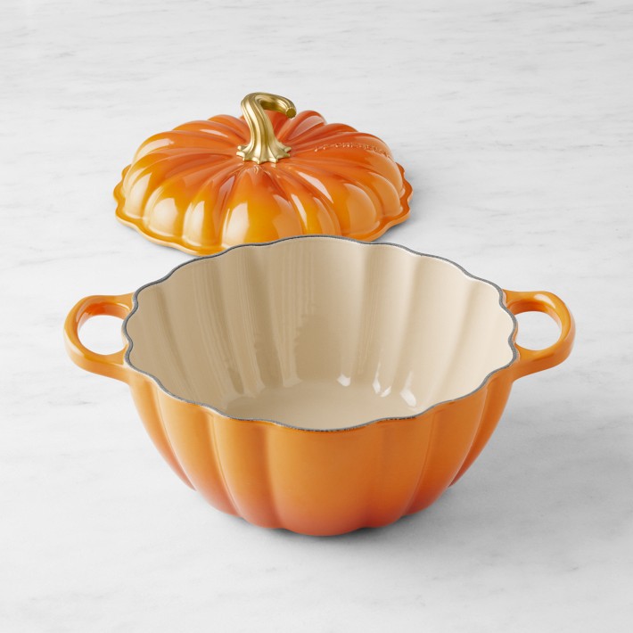 Le Creuset 4-Qt Pumpkin Cocotte Enameled Cast Iron | Williams Sonoma