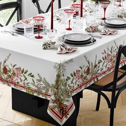 sonomaテーブルクロス williams Williams Linen Turkey & Pumpkin Copper Tablecloth Jacquard Sonoma テーブル用品