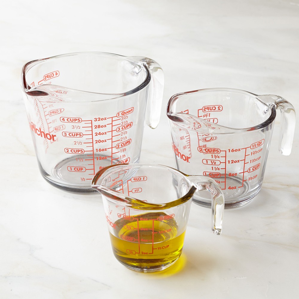 Glass Measuring Cups - Set of 3