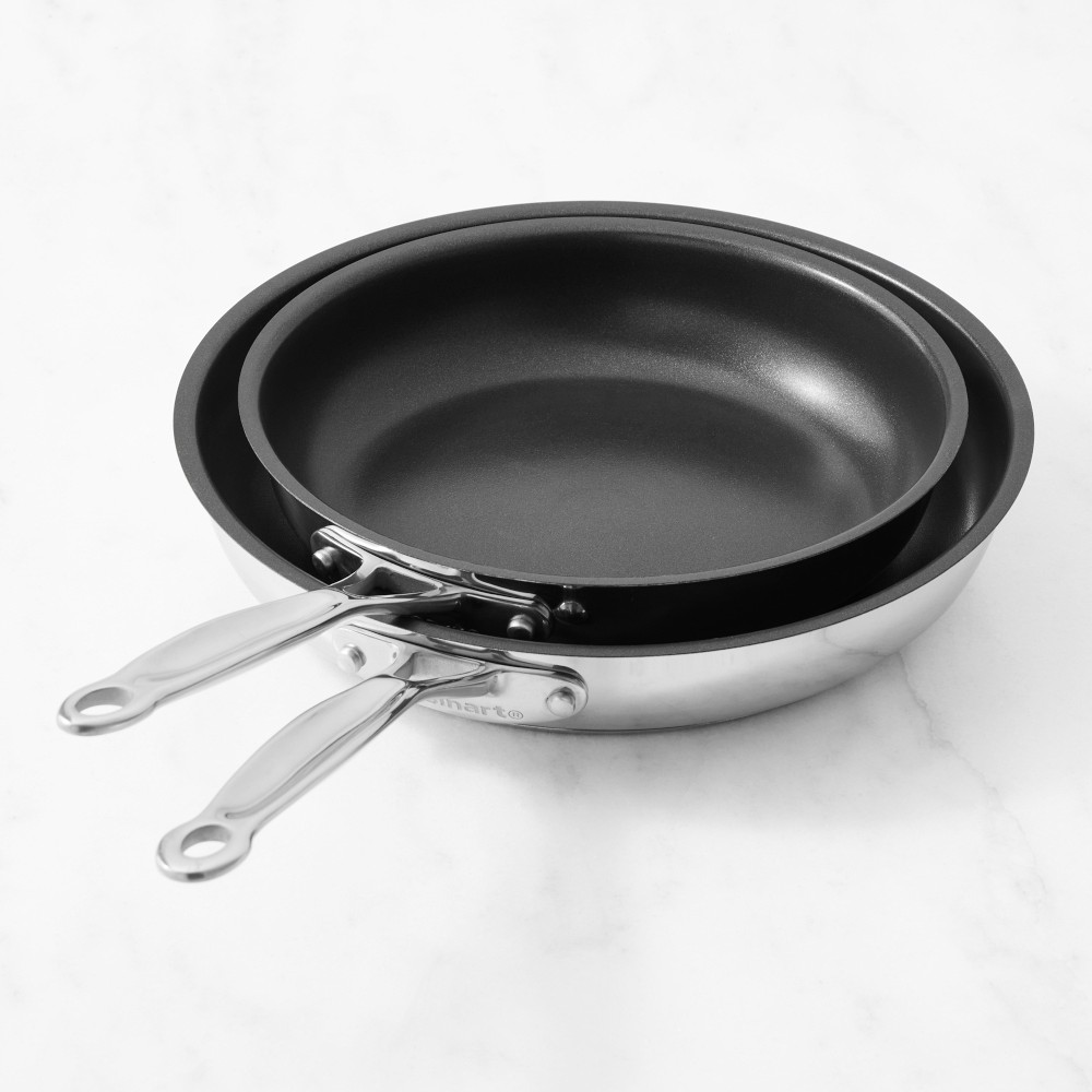 Cuisinart Chef’s Classic Stainless-Steel Nonstick Fry Pan, Set of 2 - 8" & 10"