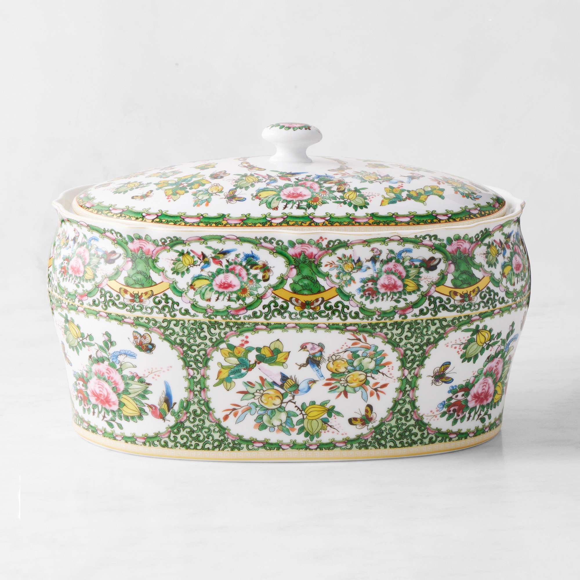 Famille Rose Ceramic Breadbox Simolary simolary.com