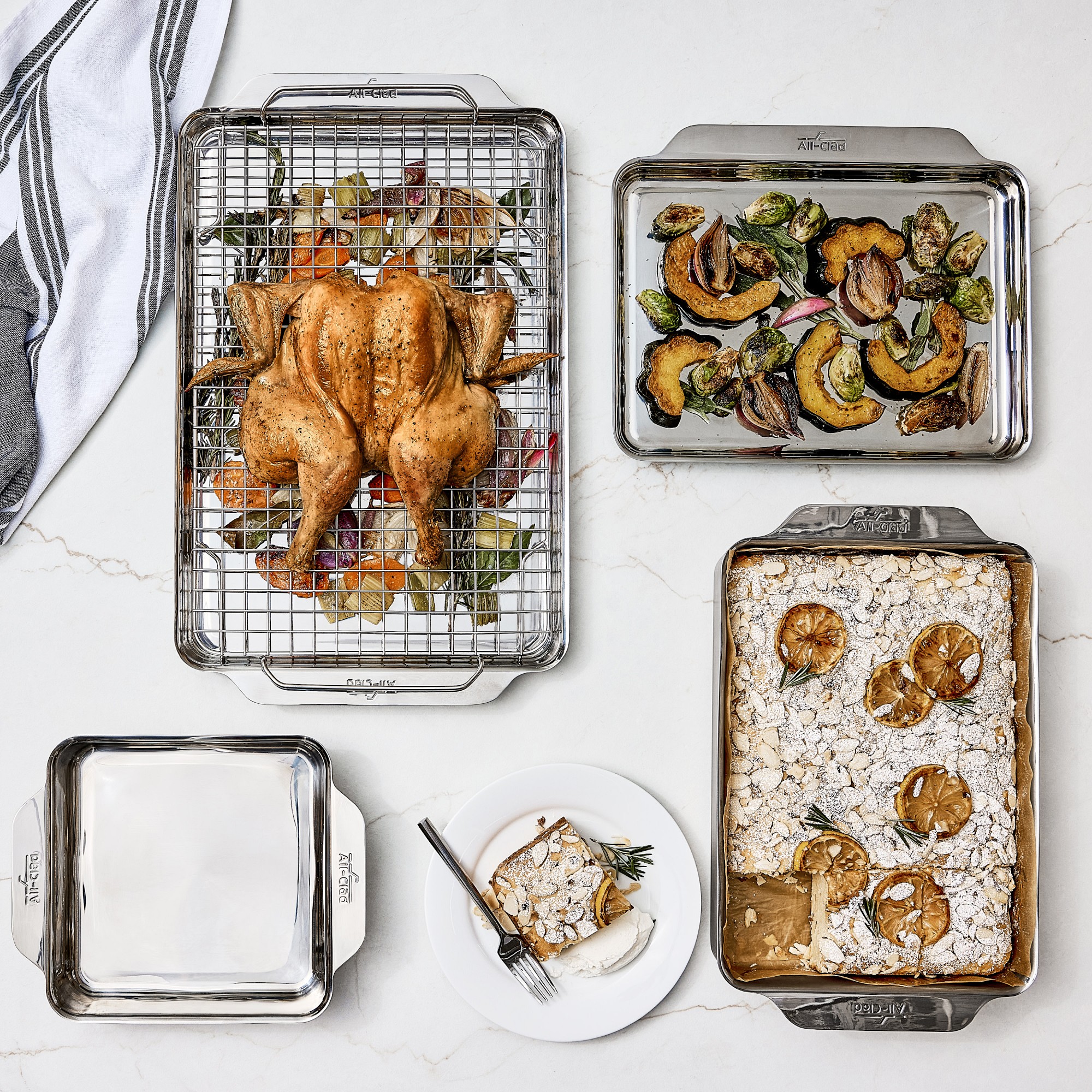 All-Clad Stainless Steel Bakeware, Set of 5 Sansujyuku sansujyuku.com