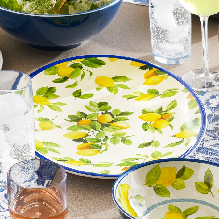 Lemon Outdoor Melamine Oval Platter | Williams Sonoma