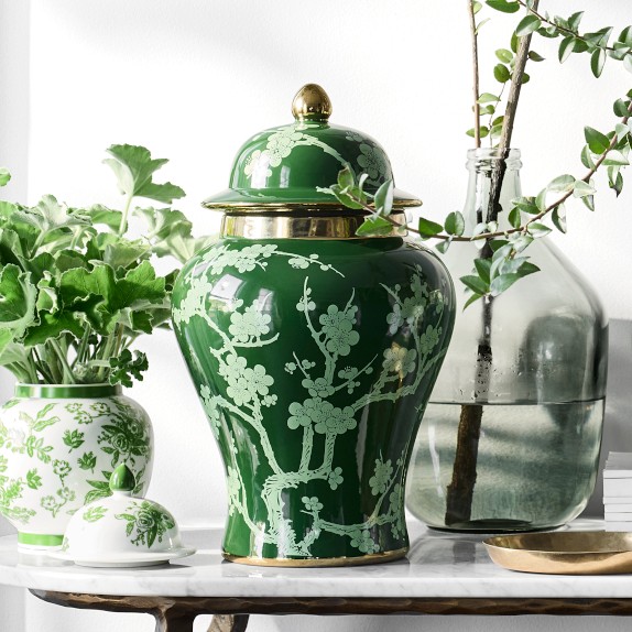 Green Ginger Jar, Cherry Blossom | Williams Sonoma