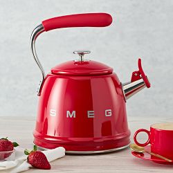 SMEG Stainless-Steel Whistling Tea Kettle, 2.5-Qt.
