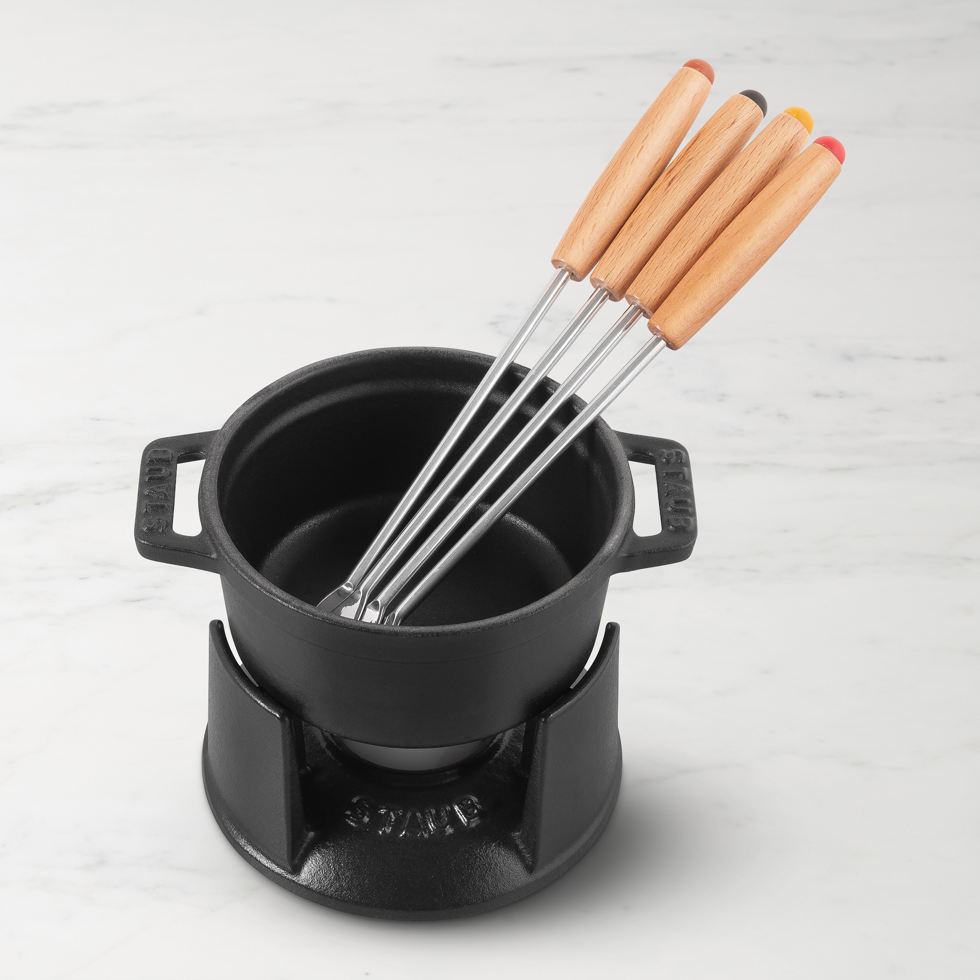 Staub Mini Chocolate Fondue Set, 1/4-Qt. Sansujyuku sansujyuku.com