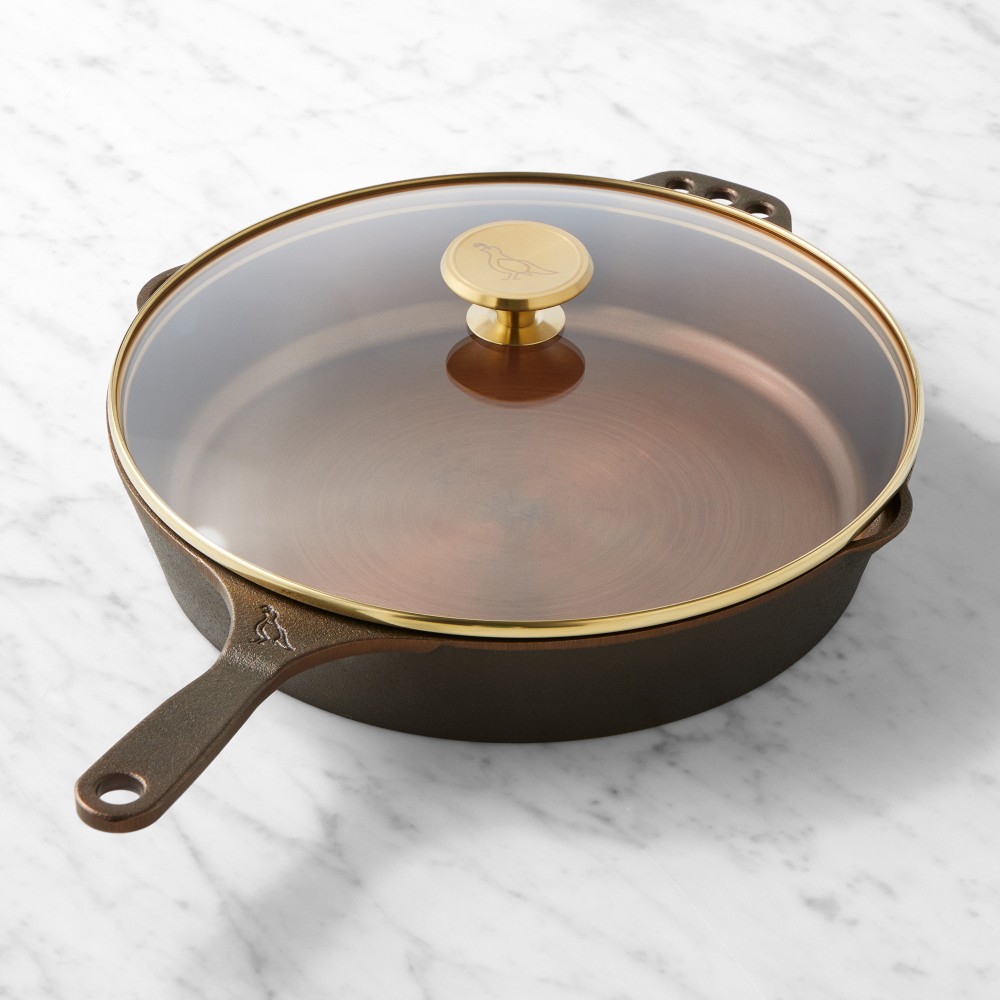 Smithey Seasoned Cast Iron Classic Skillet with Lid - 12in with Lid