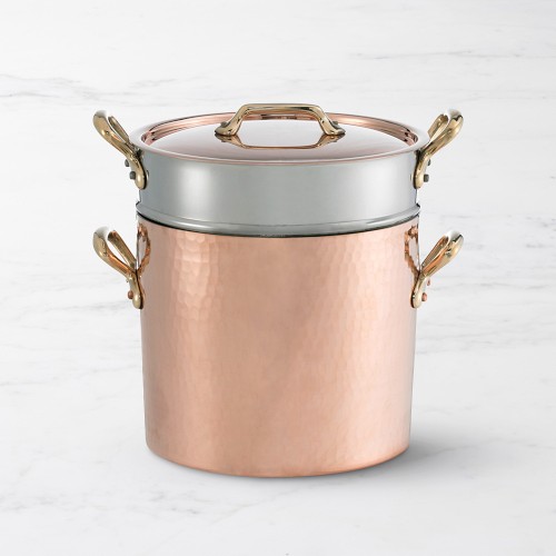 Mauviel Copper Pasta Pentola with Lid & Insert, 7.25-Qt. Simolary simolary.com