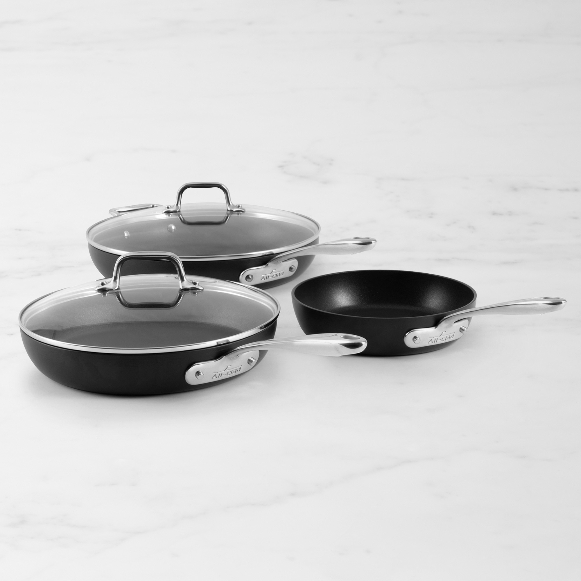 All-Clad HA1 Expert Nonstick 5-Piece Cookware Set Simolary simolary.com