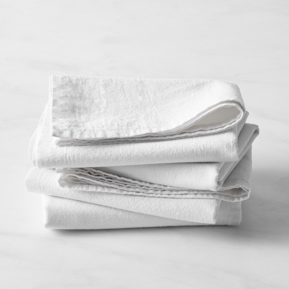 Flour Sack Towels, Set of 4 - Set of 4, White
