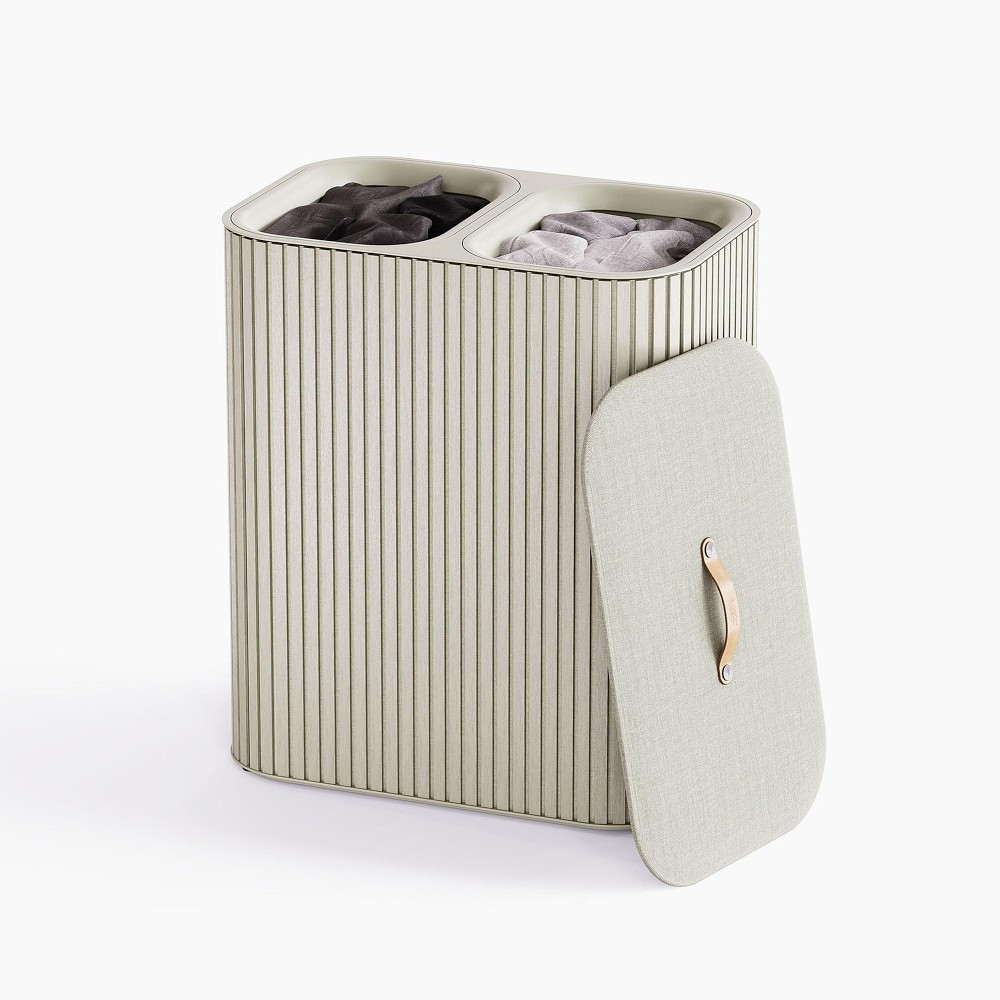 Joseph Joseph Tota Luxe 90-liter Bamboo Laundry Separation Basket - Ecru